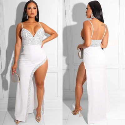 EVE Hot Drill Sexy Sling Irregular Maxi Dress BY-C5902
