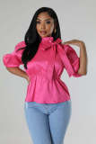 EVE Solid Color Long Sleeve Slim Shirt SFY-TD2785