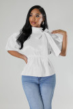 EVE Solid Color Long Sleeve Slim Shirt SFY-TD2785