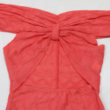 EVE Sexy Hollow Out One Shoulder Solid Color Romper CYA-901394