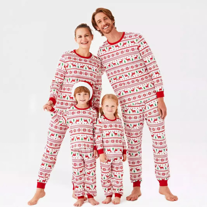 EVE Christmas Printed Parent-Child Pajamas Family GSGS-0674