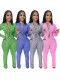 EVE Knit Sweater Zipper Casual Pants Set NYF-8179