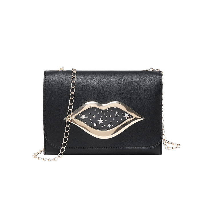 EVE Red Lip Cell Phone Bag Chain Crossbody Bag GSCB-070