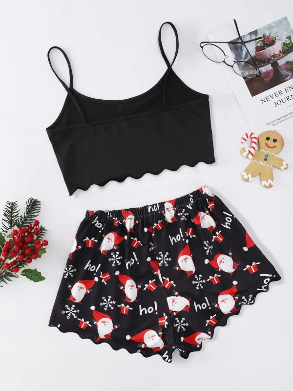 EVE Christmas Letter Print Lounge Wear Pajama set GXMB-9250