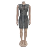 EVE Tassel Hot Drill Sleeveless Mini Dress BY-7020
