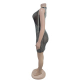 EVE Tassel Hot Drill Sleeveless Mini Dress BY-7020