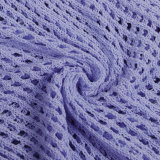 EVE Plus Size Solid Long Hollow Out Sweater Cardigan Jacket FSXF-633