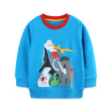 EVE Kids Boy's Ribbed Patchwork Print Sweatshirt GASD-8225