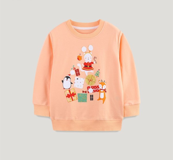 EVE Kids Girl's Christmas Print Loose Sweatshirts GASD-8223