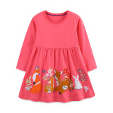 EVE Kids Girl's Fashion Cartoon Animals Print Casual Dress GASD-1521