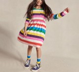 EVE Kids Girl's Color Stripe Print Casual Dress GASD-1532