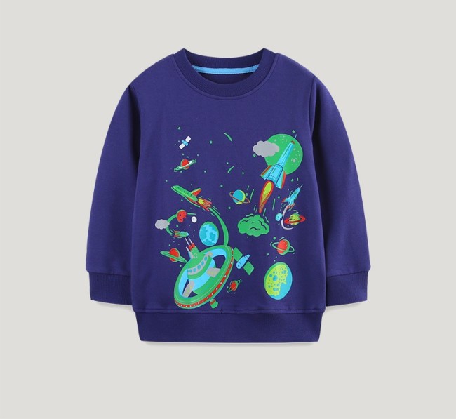 EVE Kids Boy's Cartoon Luminous Printed Long Sleeve Sweatshirt GASD-8226