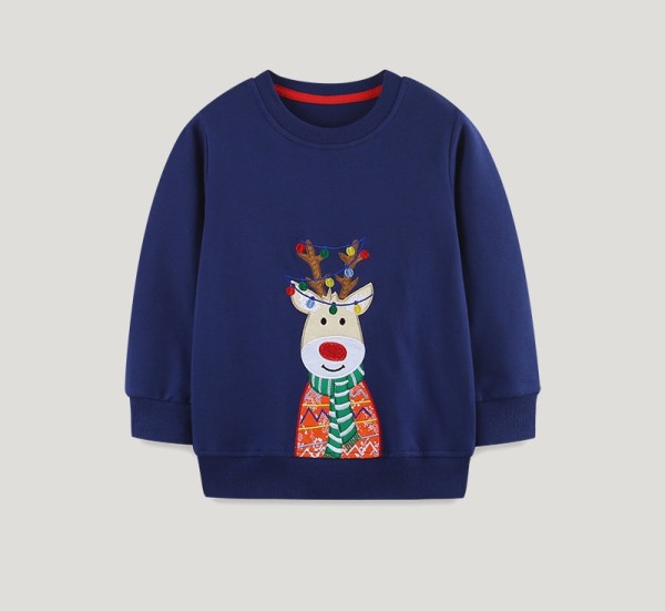 EVE Kids Boy's Christmas Embroidered Long Sleeve Sweatshirt GASD-8220 GASD-8219