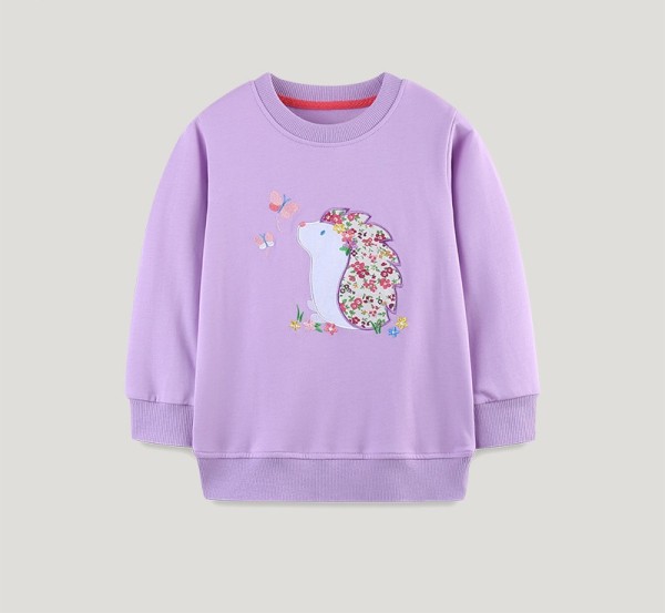 EVE Kid Gril's Cartoon Embroidery Long Sleeve Sweatshirt GASD-8230