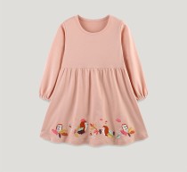 EVE Kids Girl's Print Long Sleeve Loose Dress GASD-1549