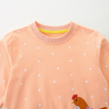 EVE Kids Girl's Embroidered Knit Long Sleeve Sweatshirt GASD-8240