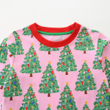 EVE Kids Girl's Christmas Tree Print Long Sleeve Dress GASD-1547