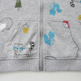 EVE Kids Hooded Print Long Sleeve Coat GASD-6008