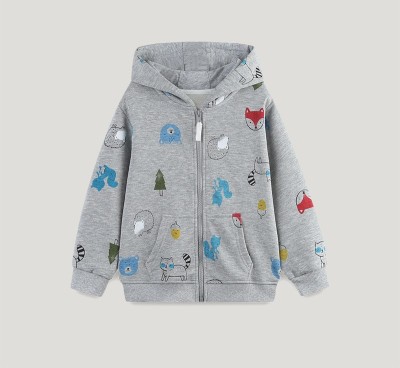EVE Kids Hooded Print Long Sleeve Coat GASD-6008