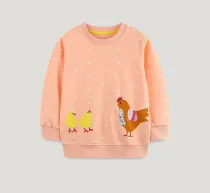 EVE Kids Girl's Embroidered Knit Long Sleeve Sweatshirt GASD-8240