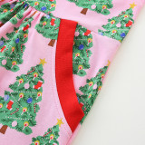 EVE Kids Girl's Christmas Tree Print Long Sleeve Dress GASD-1547