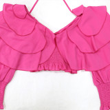 EVE Sexy V Neck Long Sleeve Tops CYA-901418