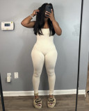 EVE Solid Color Tight Sling Slim Jumpsuit GYZY-8925