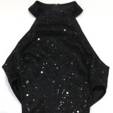 EVE Hang Neck Sleeveless Sequin Mini Dress CYA-901449