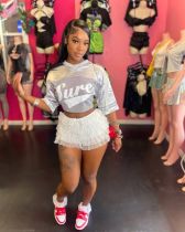 EVE Pre Order: About 7 work days shipping Sport Printed Loose Quick Dry T-Shirt YUEM-110708