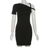 EVE Sexy Solid Color Slim Mini Dress YUEM-117104