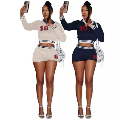 EVE Long Sleeve Color Block Sweater Suit MEM-88597