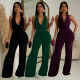 EVE Sleeveless Backless Tops And Pants 2 Piece Set BY-7085