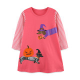 EVE Halloween Kids Clashing Color Long Sleeve Dress GASD-1548