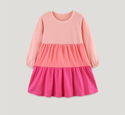 EVE Kids Girl's Color Block Casual Princess Dress GASD-1563