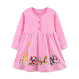EVE Kids Girls Embroidered Polka Dot Dress GASD-1555