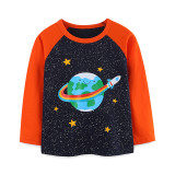EVE Kids Boys Fashion Planet Print Long Sleeve T-Shirt GASD-5395