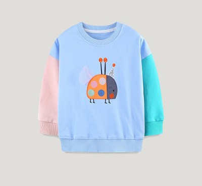EVE Kids Girls Color Block Embroidery Pullover GASD-8266