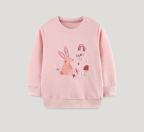 EVE Kids Girls Rabbit Embroidered O Neck Sweatshirt GASD-8234