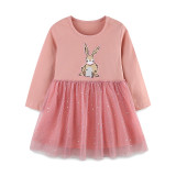 EVE Kids Girls Long Sleeve Mesh Embroidered Princess Dress GASD-1567