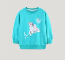 EVE Kids Girl Fashion Animal Print Knitted Cotton Sweatshirt GASD-8274
