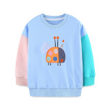 EVE Kids Girls Color Block Embroidery Pullover GASD-8266