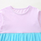 EVE Kids Girls Long Sleeve Color Block Dress GASD-1566