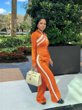 EVE Zipper Color Block Long Sleeve Pant Suit SFY-554