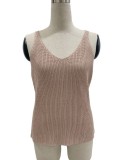 EVE Solid Color Fashion Camisole Knits Tank Top GBLH-223#