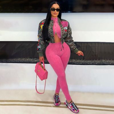 EVE Camouflage Print Long Sleeve Jackets YNSF-2657