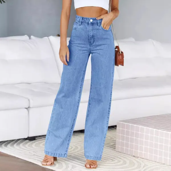 EVE Fashion Washed Wide Leg Jeans GKNF-24223