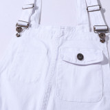 EVE Men's Plus Size Denim Solid Color Back Pants Jumpsuit GDMY-1936