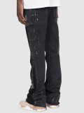 EVE Men's Appliqued Denim Stacked Flare Jean GDMY-MGD661