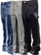 EVE Men's Appliqued Denim Stacked Flare Jean GDMY-MGD661