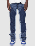 EVE Men's Appliqued Denim Stacked Flare Jean GDMY-MGD661